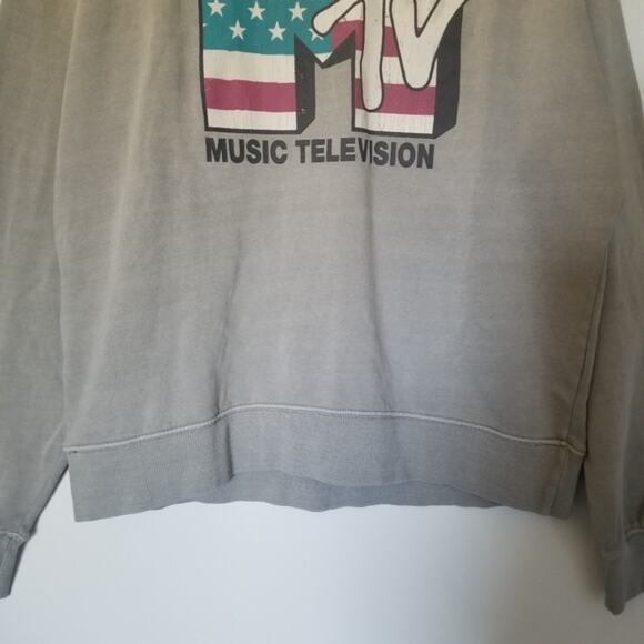American Flag MTV Gray Sweatshirt Cotton On size Small - Picture 5 of 8